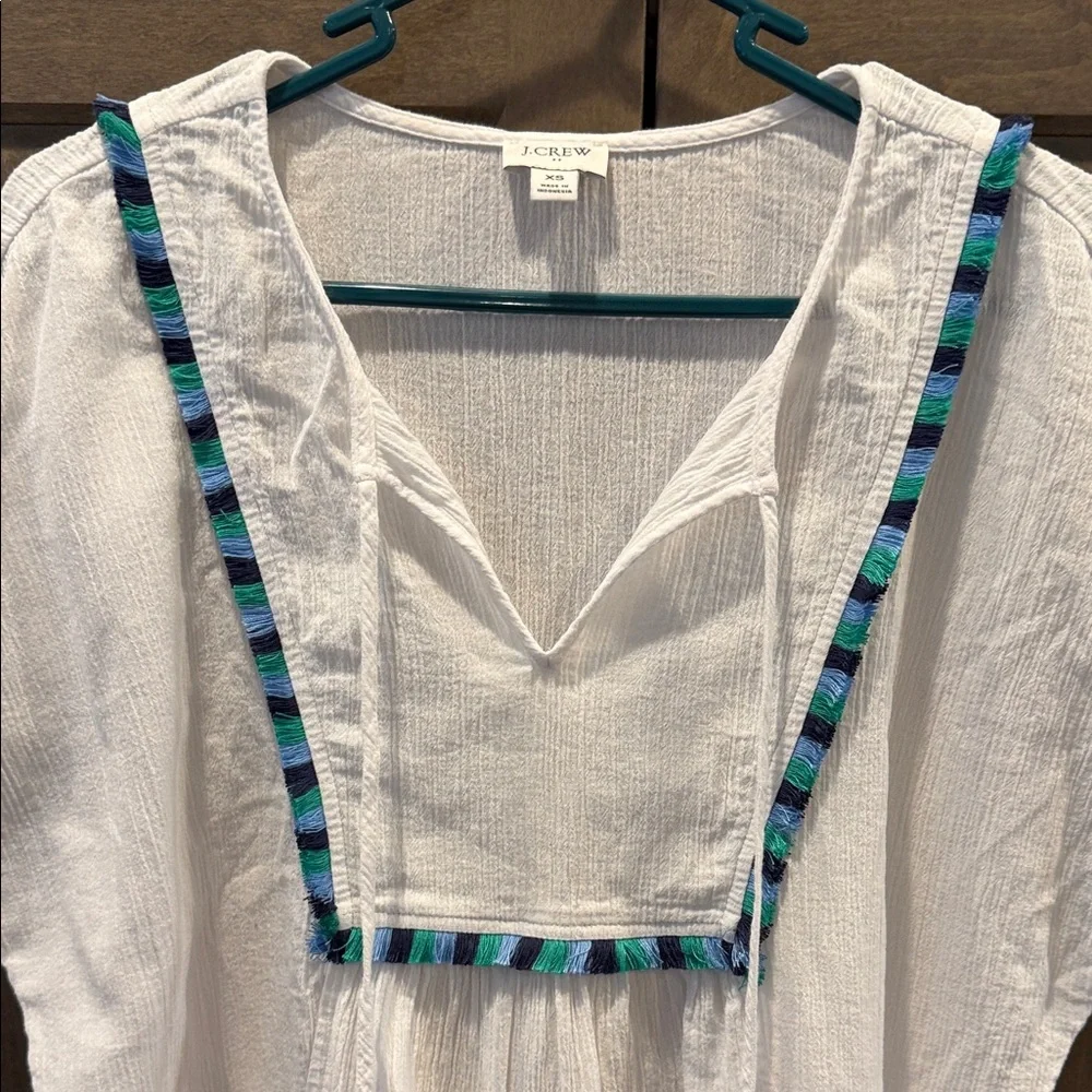 J. Crew Women’s XS Fringe Cotton Gauze Beach Tunic